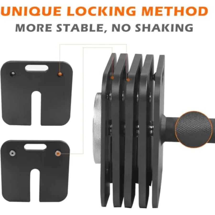 Square Dumbbell 9 in 1 Free Adjustable Dumbbell Set 50LB/80LB/2×50lb/2×80lb with Anti-Slip Steel Handle for Full-Body Home Gym