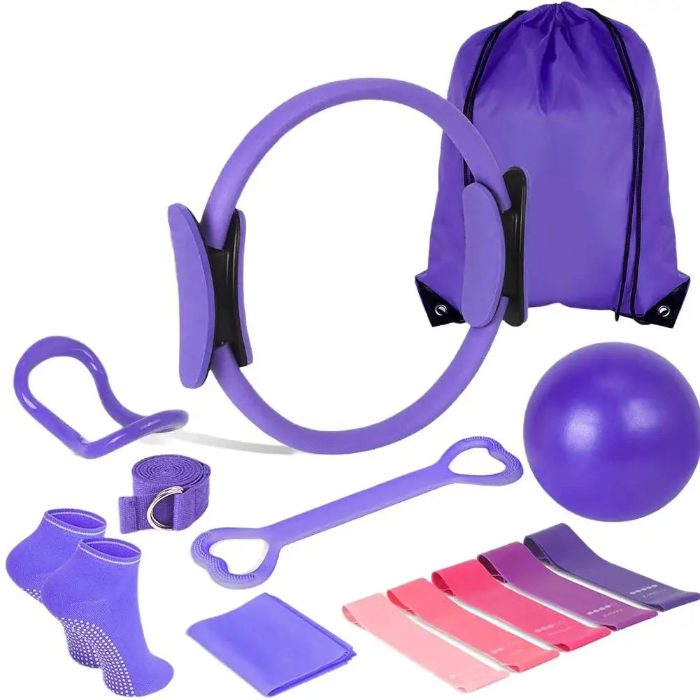Yoga Circle Gym Set With Pilates Ring Ball And Bands For Home Workout