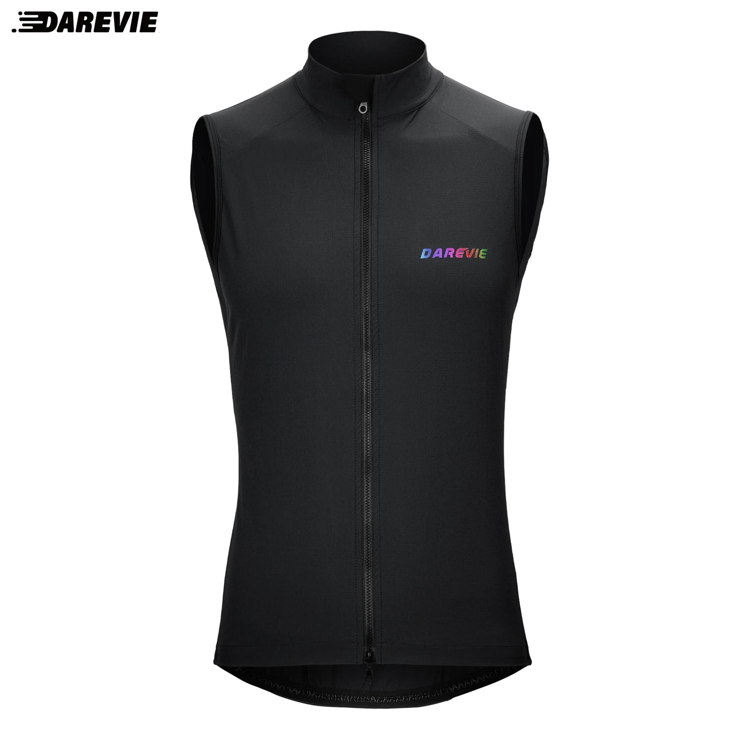 DAREVIE Windproof Cycling Vest Waterproof With Back Zipper Pockets