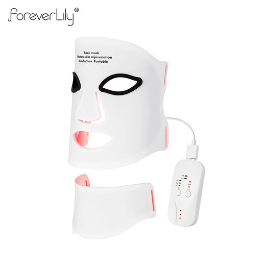 Iebilif Wireless LED Face And Neck Light Therapy Mask