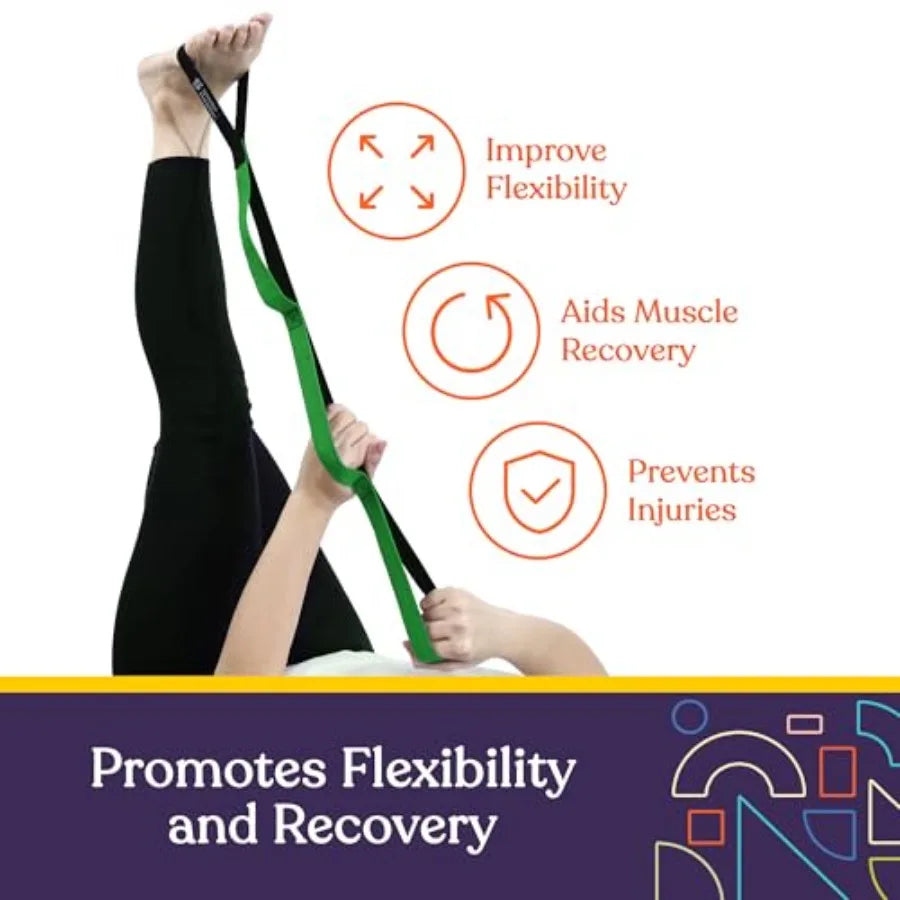 Yoga Strap for Stretching Stability Training Fitness Flexibility Physical Therapy Home Workout Equipment Strength Training and
