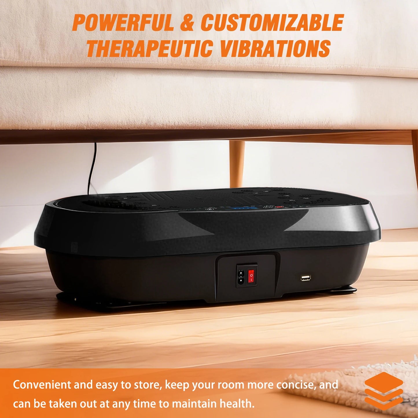 Portable Vibration Plate Exercise Machine With Bluetooth Bands