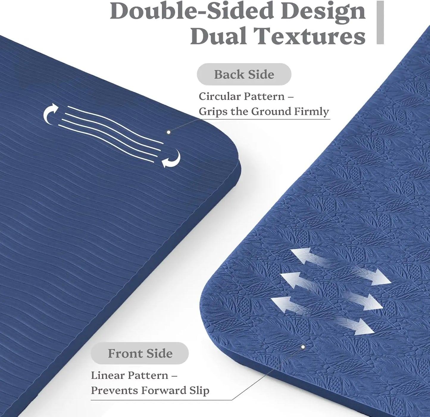 Foldable Non Slip Yoga Mat With Carrying Strap Home Gym