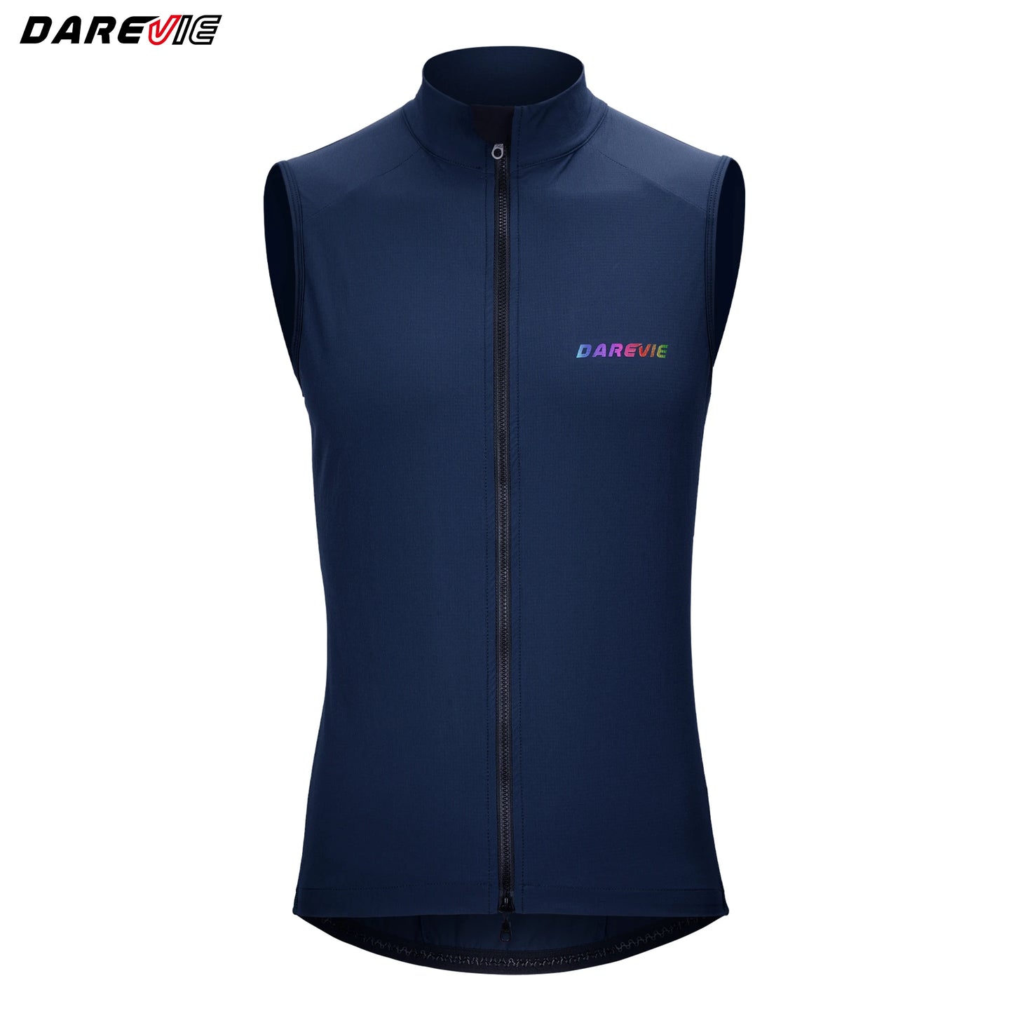 DAREVIE Windproof Cycling Vest Waterproof With Back Zipper Pockets