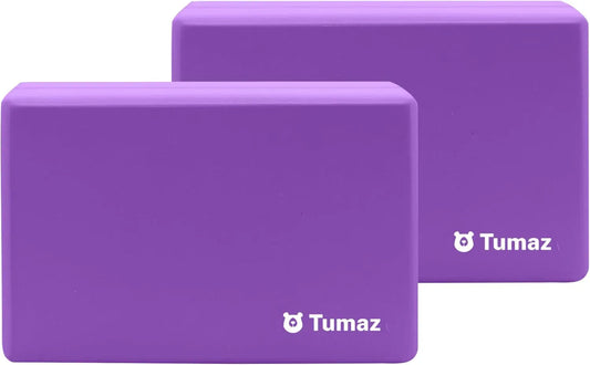 2-Pack Non-Slip Yoga Blocks: High-Density EVA Foam & Cork for Stability, Includes Free E-Book