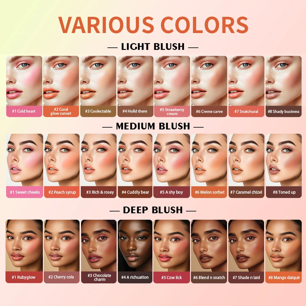 ibcccndc Blendable Cream Blush and Contouring Face Makeup Palette