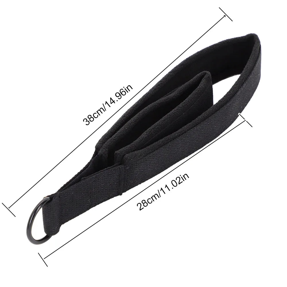2Pcs Yoga Strap Elastic Double Ring Ankle Pilates Cord with Adjustable Buckle Exercise Straps Multi-Purpose for Home Gym Workout