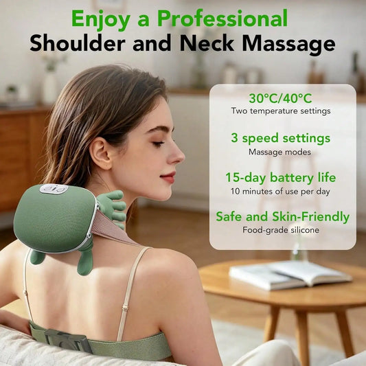 4D Neck Massager With Heat USB Portable Deep Kneading