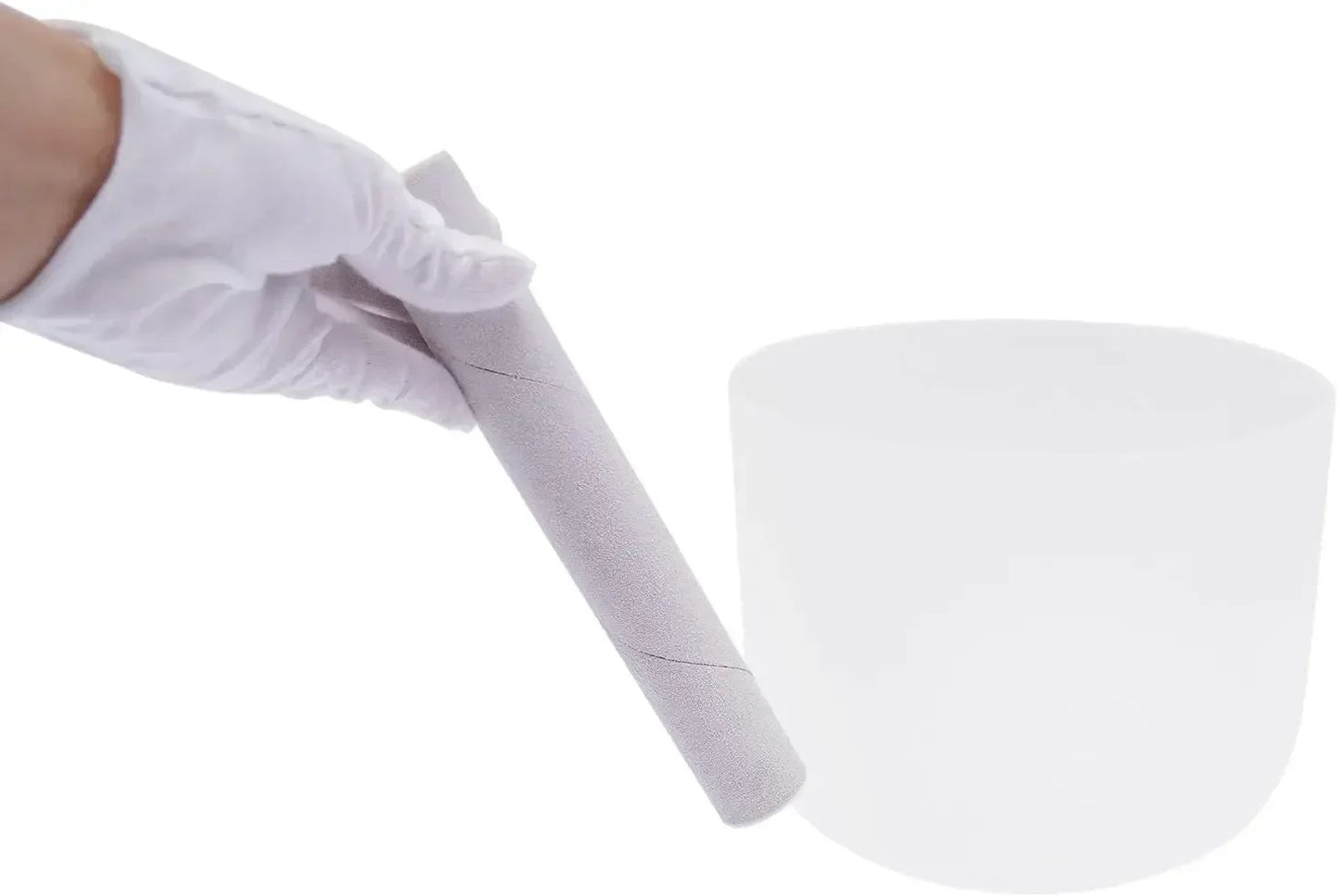 432 Hz Crystal Singing Bowl, Perfect Pitch, 8-Inch Singing Bowl for Sound Healing, Meditation, and Prayer