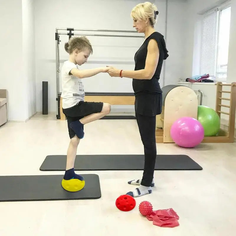 Mini WaveSpeed Ball Half Circles Balance Ball Trainer Foot Step Toy Children's Sensory Stimulation Ball Durian Ball GYM Fitness