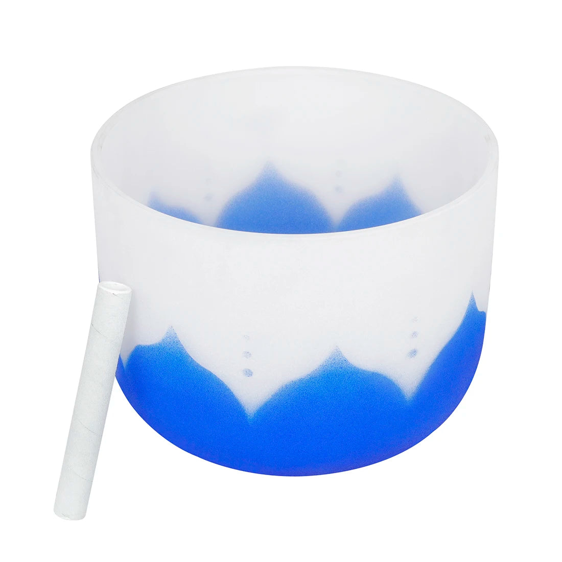 13 Inch Note D Crystal Singing Bowl Meditation Sheepskin Crystal Lotus Singing Bowl Frosted Therapy Crystal Sound Stick