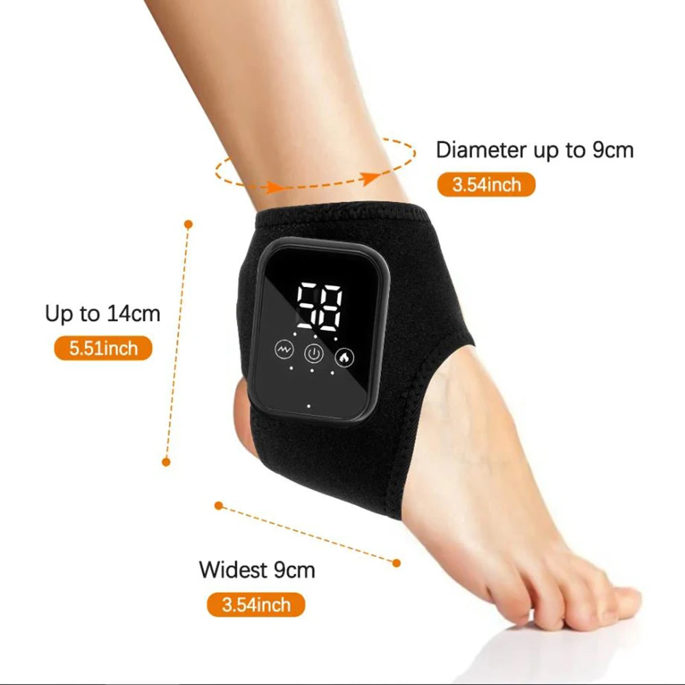 Electric Heat And Vibration Ankle Massager With Infrared Therapy