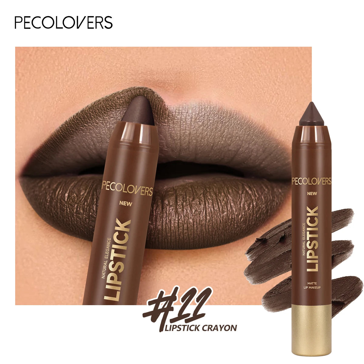 Matte Lip Liner Crayon With Smooth Application And Lasting Pigment