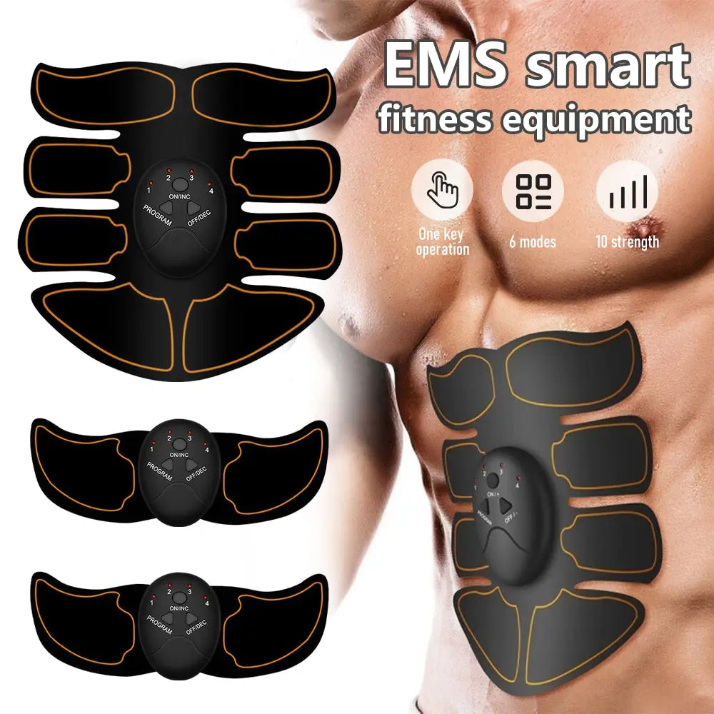 Rechargeable EMS Abs Stimulator, 3/4pcs Ultimate Muscle, Arm And Leg Trainer, Electric Muscle Simulator For Man Woman