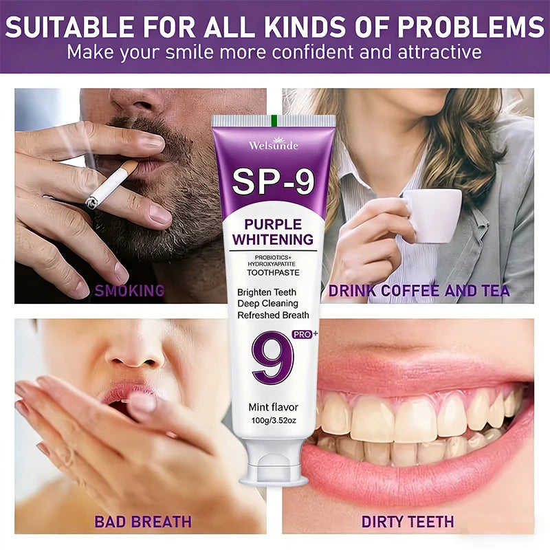 Teeth Whitening Hydroxyapatite Toothpaste, Contains Menthol, Deep Cleaning for Brighter Teeth, Fresh Breath & Gum Health, Basic Oral Care, Suitable for Everyone, An Essential Travel Item, It Is the Ideal Gift for Men and Wome
