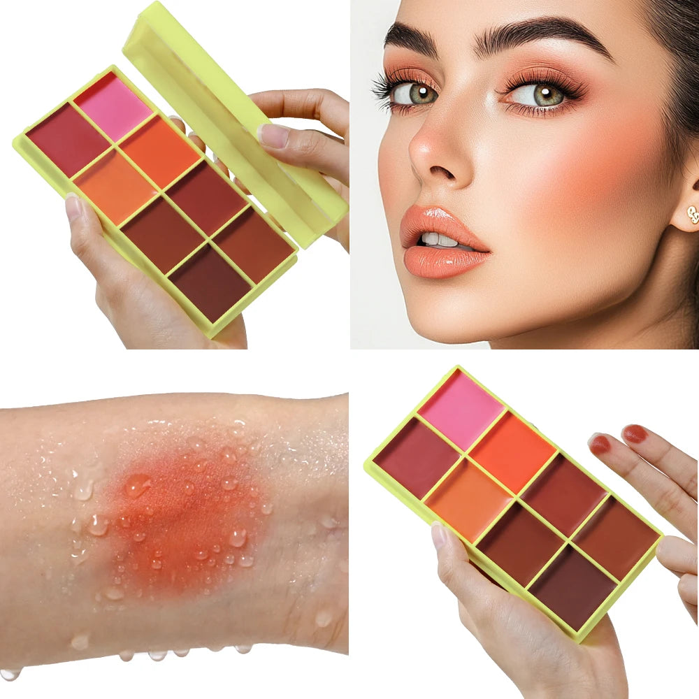 Ibcccndc Cream Blush Palette Blendable Longwear Natural Glow Makeup