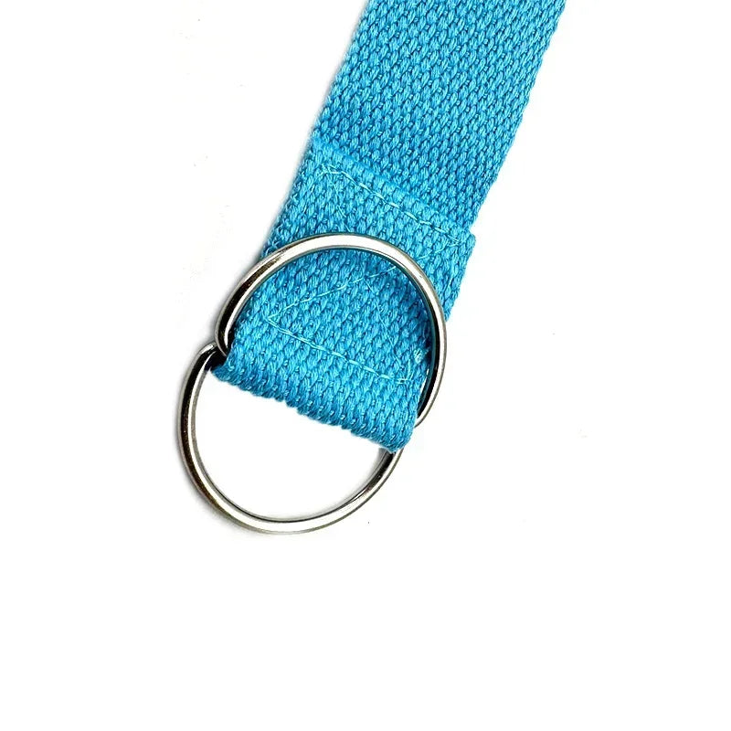 1.8mx3.8cm Yoga Strap Durable Cotton Exercise Straps Adjustable D-Ring Buckle Gives Flexibility for Yoga Stretching