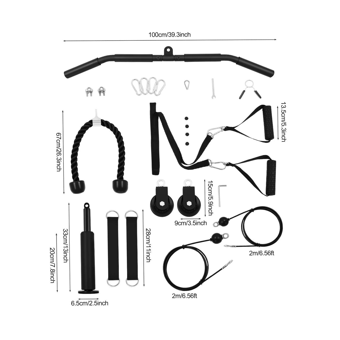 Cable Pull Fitness System 120kg Weight Capacity for Gym Training