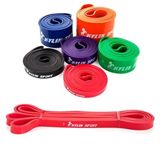 Resistance Band Assisted Pull Up Bands for Yoga Pilates Cross Workout Gymnastics Power-Lifting in Black Elastic Loop Stretch Tr