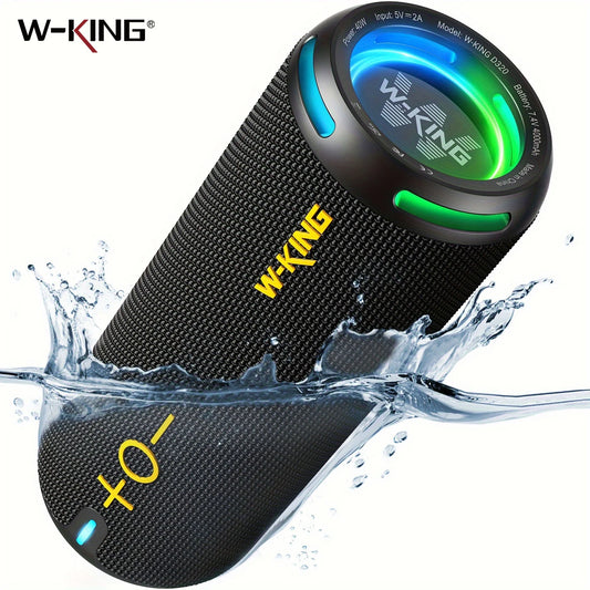 W-KING D320 40W Portable Speaker, IP67 Waterproof, APP Control, High-Quality Audio, TF/AUX, Dynamic Lights for Party, Outdoor, Shower