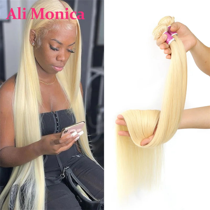 Lalabobo Remy Brazilian Straight Human Hair Weave Bundles