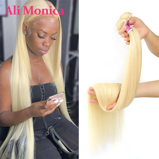 Lalabobo Remy Brazilian Straight Human Hair Weave Bundles