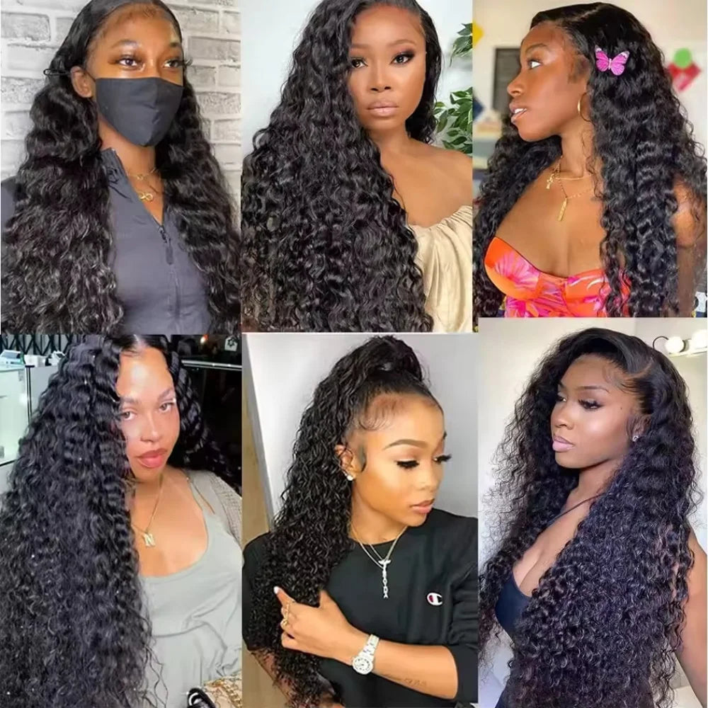 CYPHA Brazilian Human Hair Loose Deep Wave Lace Front Wig