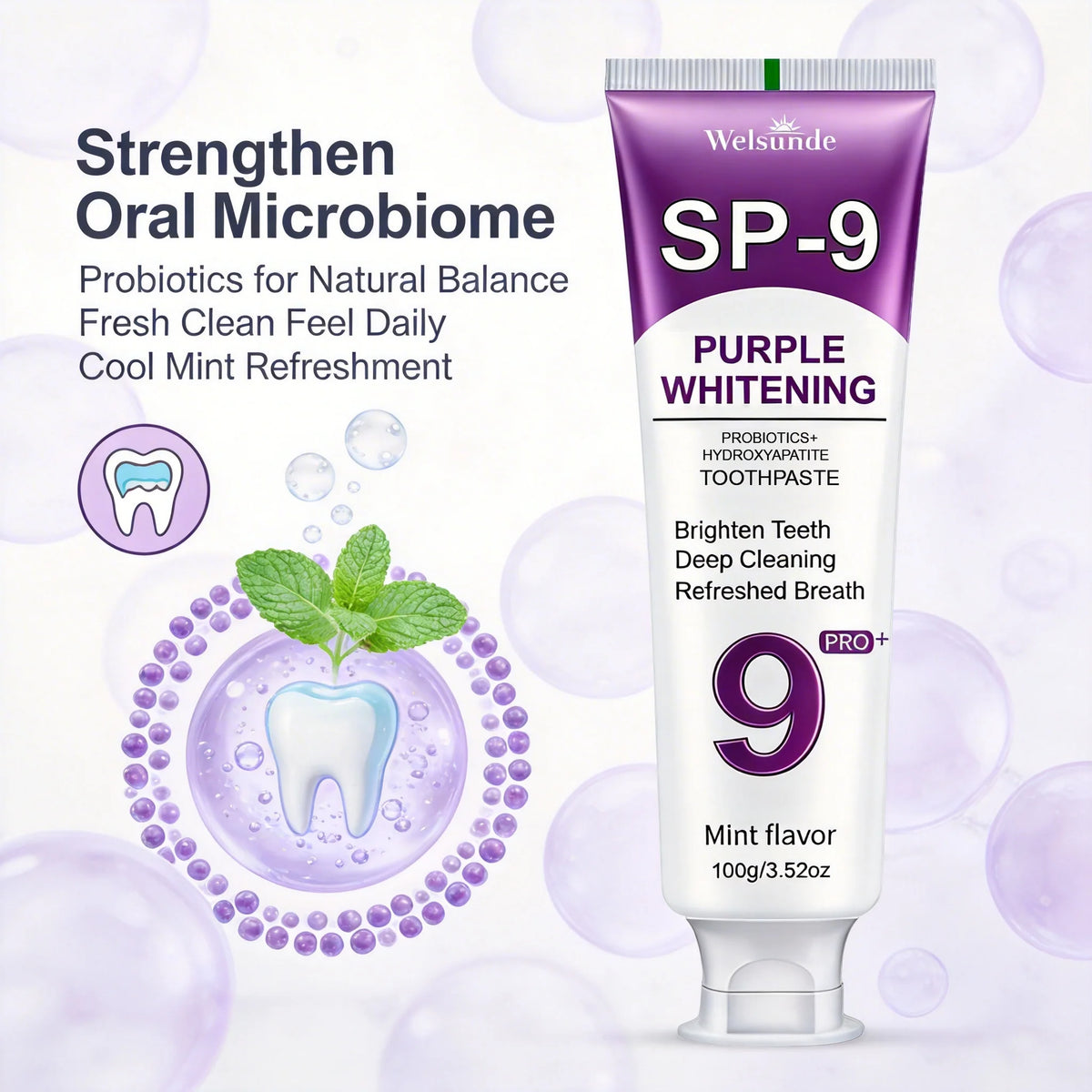 Teeth Whitening Hydroxyapatite Toothpaste, Contains Menthol, Deep Cleaning for Brighter Teeth, Fresh Breath & Gum Health, Basic Oral Care, Suitable for Everyone, An Essential Travel Item, It Is the Ideal Gift for Men and Wome