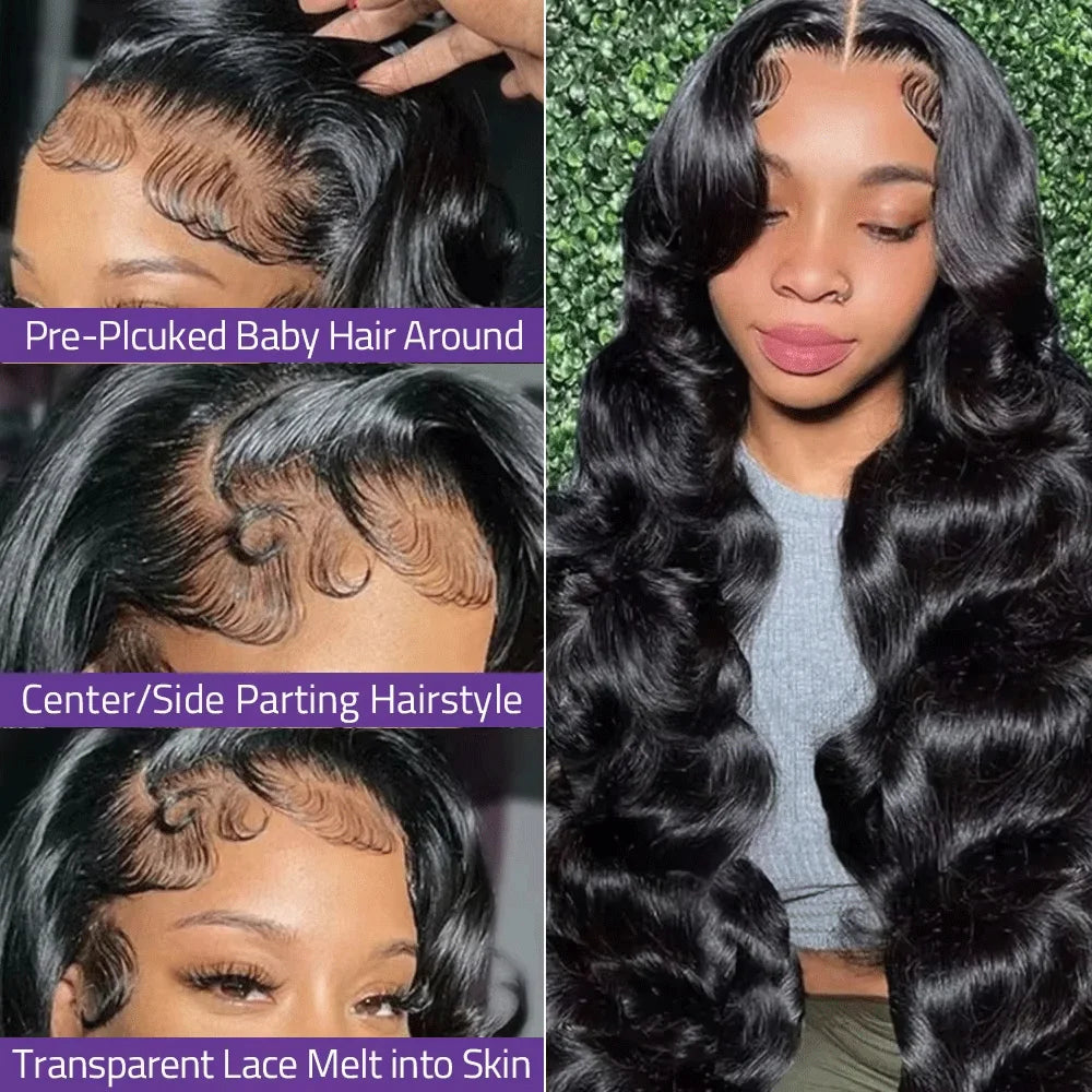 Baluiki Brazilian Remy Human Hair Body Wave Lace Front Wig