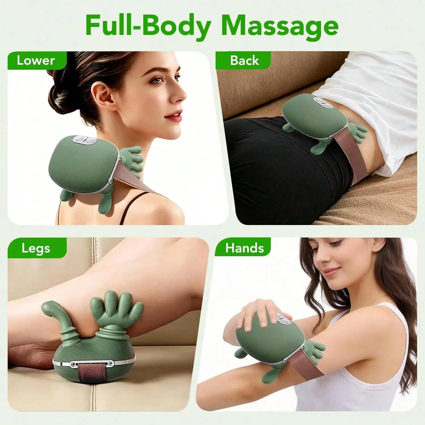 4D Neck Massager With Heat USB Portable Deep Kneading