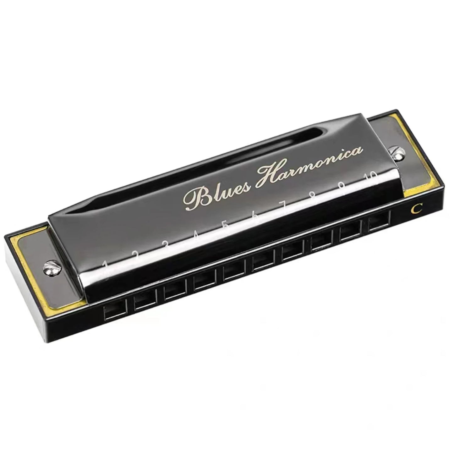 Brand New Stainless Steel Blues Harmonica French Harp Mouth Organ Phosphor Bronze 10 Hole Key of C Kids Instrument