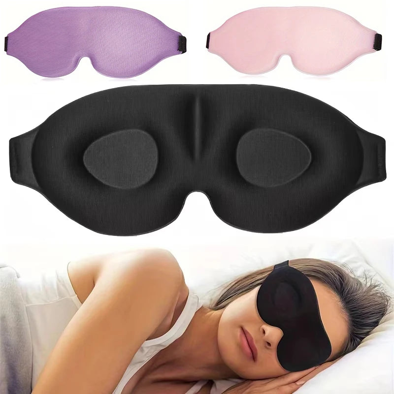 Flash sale : Eye Mask for Sleeping 3D Contoured Cup Blindfold Concave Molded Night Sleep Mask Block Out Light with Women Men with Earplugs