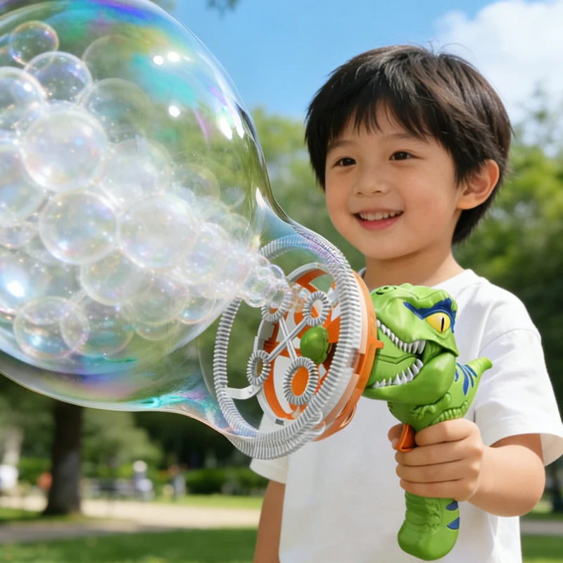 Soap Bubble Gun Dinosaur Electric Blowing Tuba Bubbles Machine Automatic Blower Toys Outdoor Games Party Toy For Kids Boys Gifts