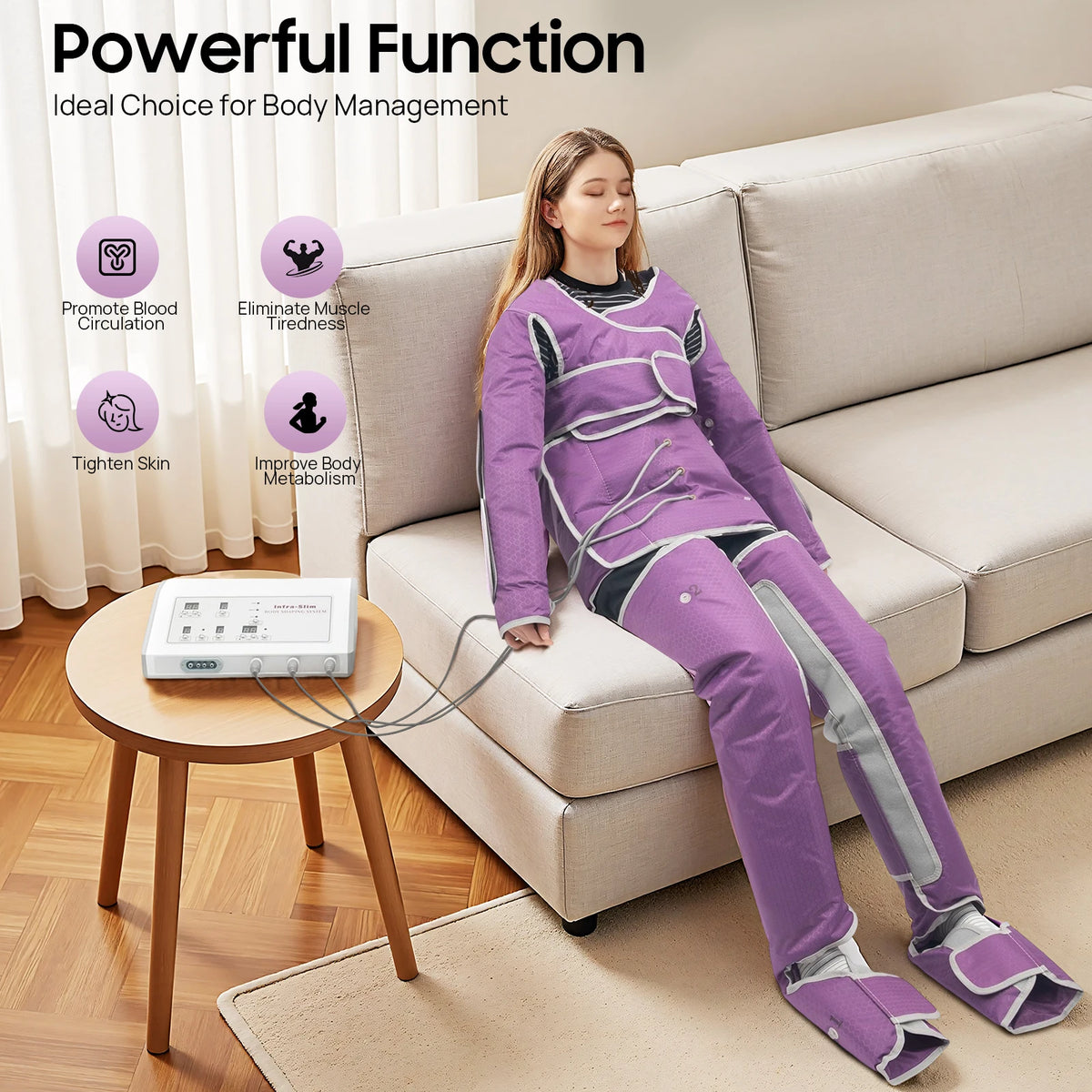 400W Air Pressure Slimming Massage Suit With Adjustable Heat Therapy