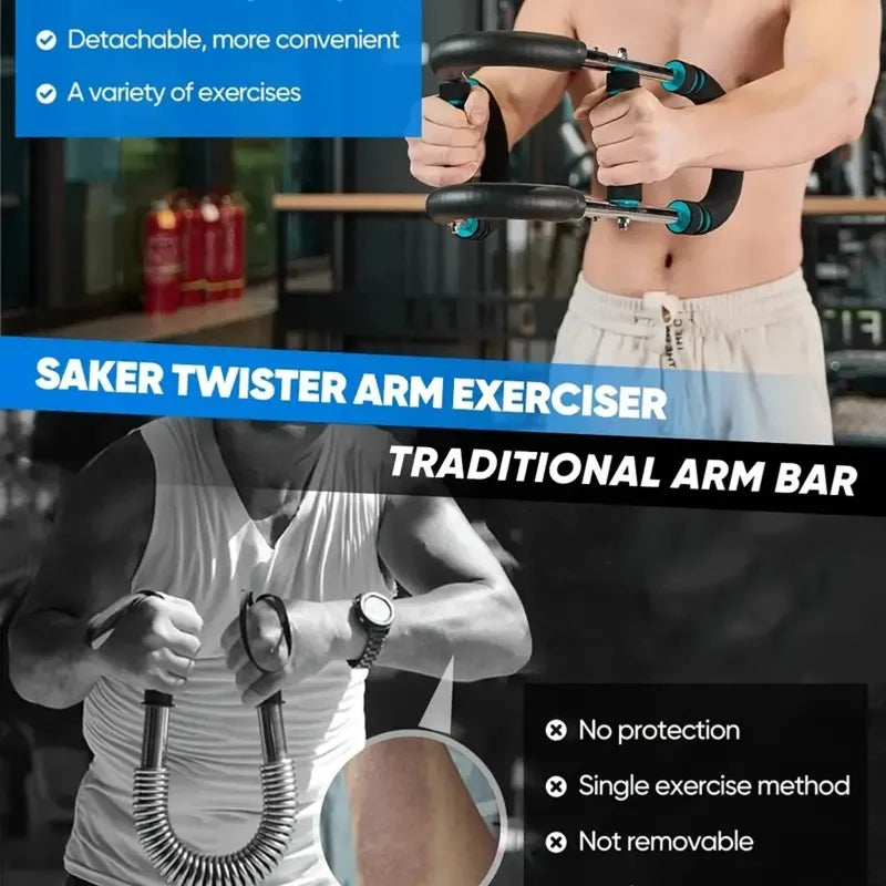 40kg U Shape Hand Gripper And Twister Arm Trainer Power Twister Bar Home Workout