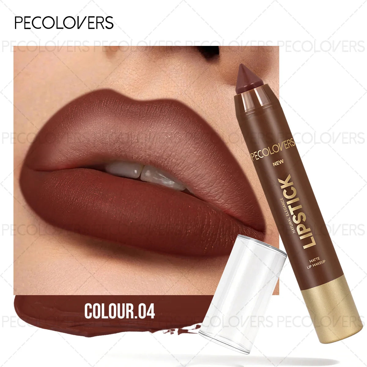 Smooth Matte Lip Liner Crayon With Long Lasting Pigmented Color
