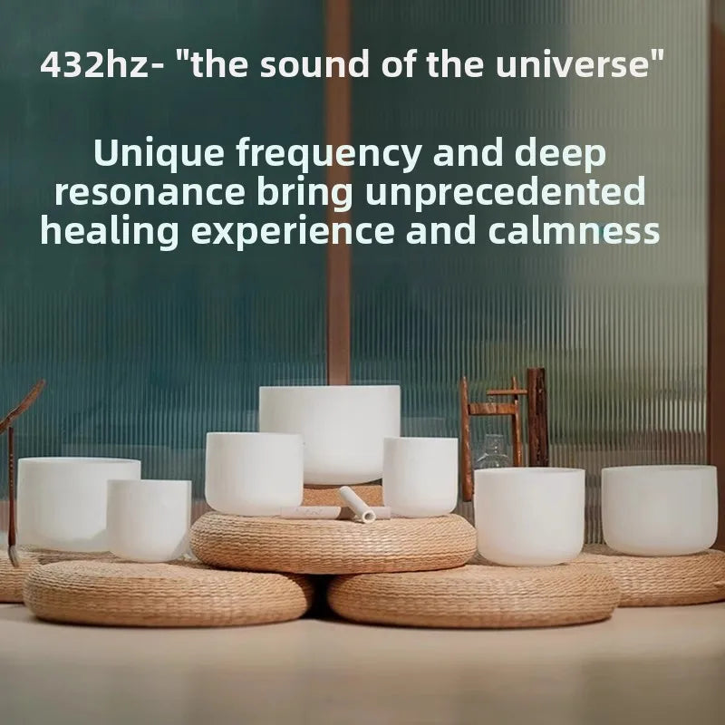 432hz Crystal Quartz Singing Bowl Yoga Meditation Sound Therapy Percussion Musical Instruments Professional Tibetan Sound Bowl
