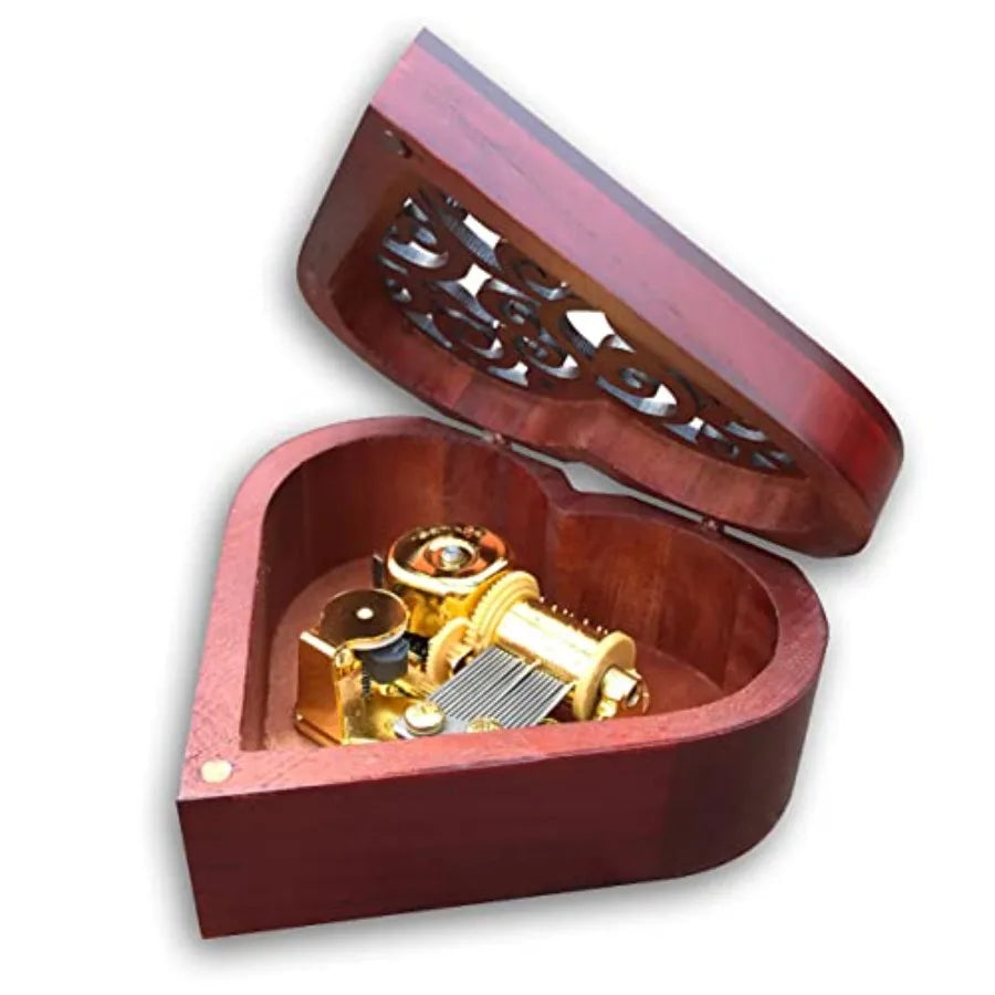 BinkeGG Wooden Wind up Music Box with Sankyo Musical Mechanism Tune: What a Wonderful World