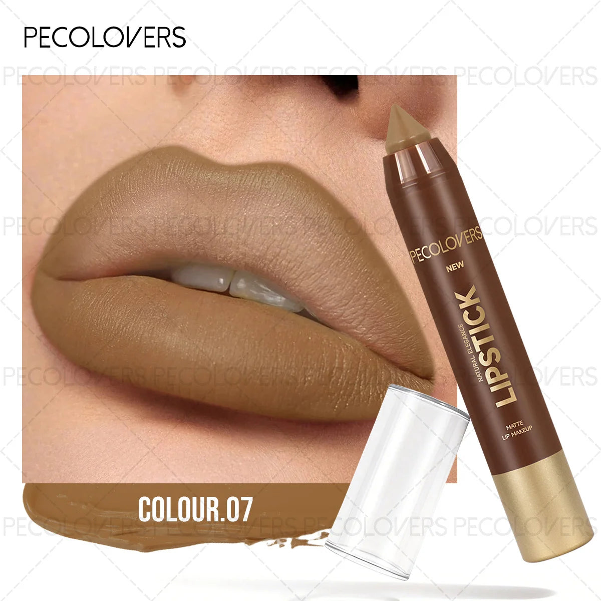Smooth Matte Lip Liner Crayon With Long Lasting Pigmented Color
