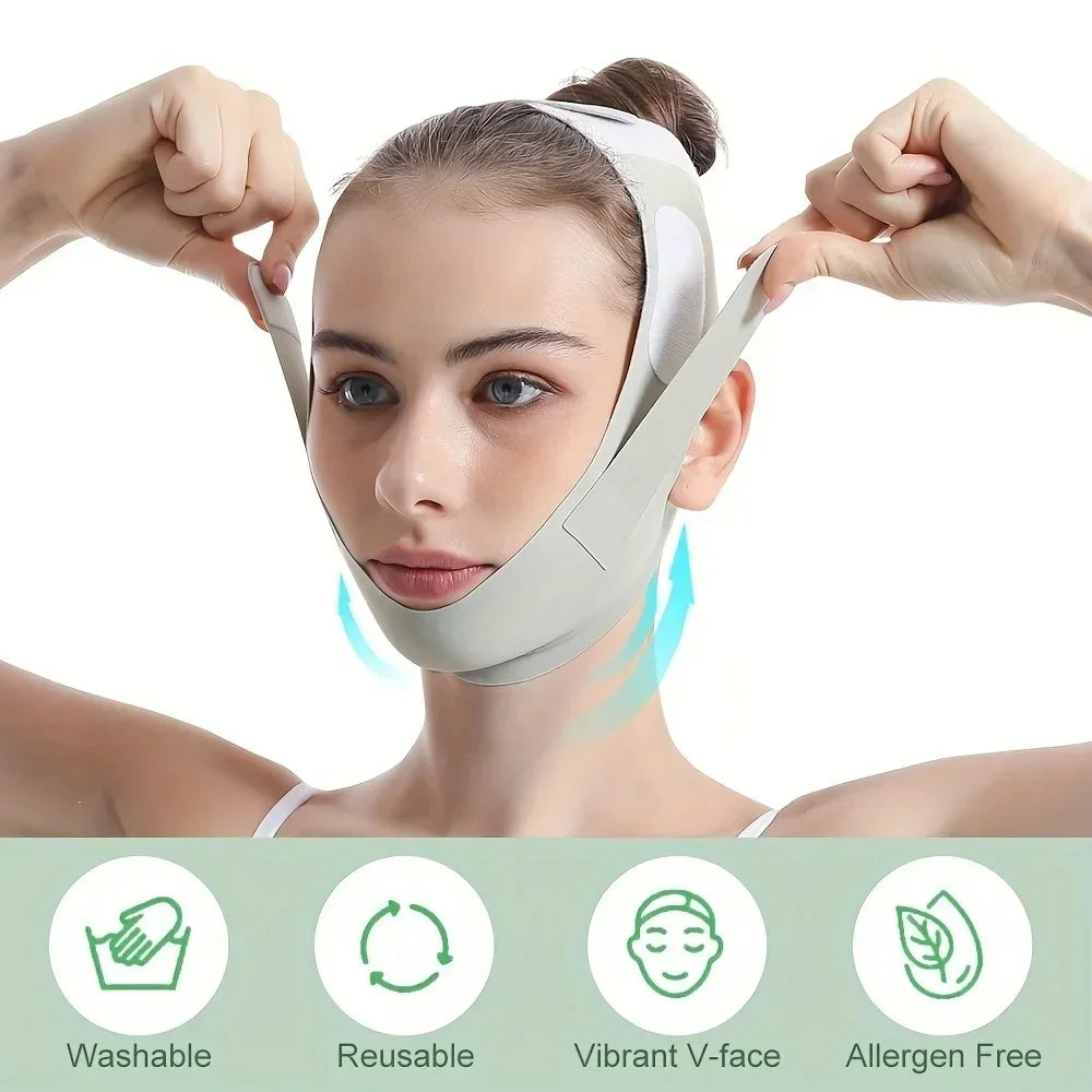 Adjustable V Shape Facial Lifting Strap for Chin Support