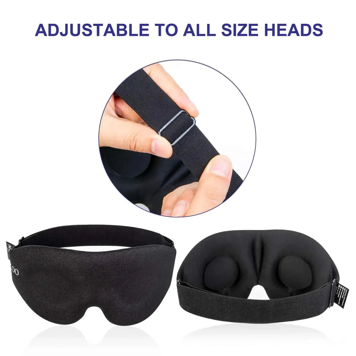 Flash sale : Eye Mask for Sleeping 3D Contoured Cup Blindfold Concave Molded Night Sleep Mask Block Out Light with Women Men with Earplugs