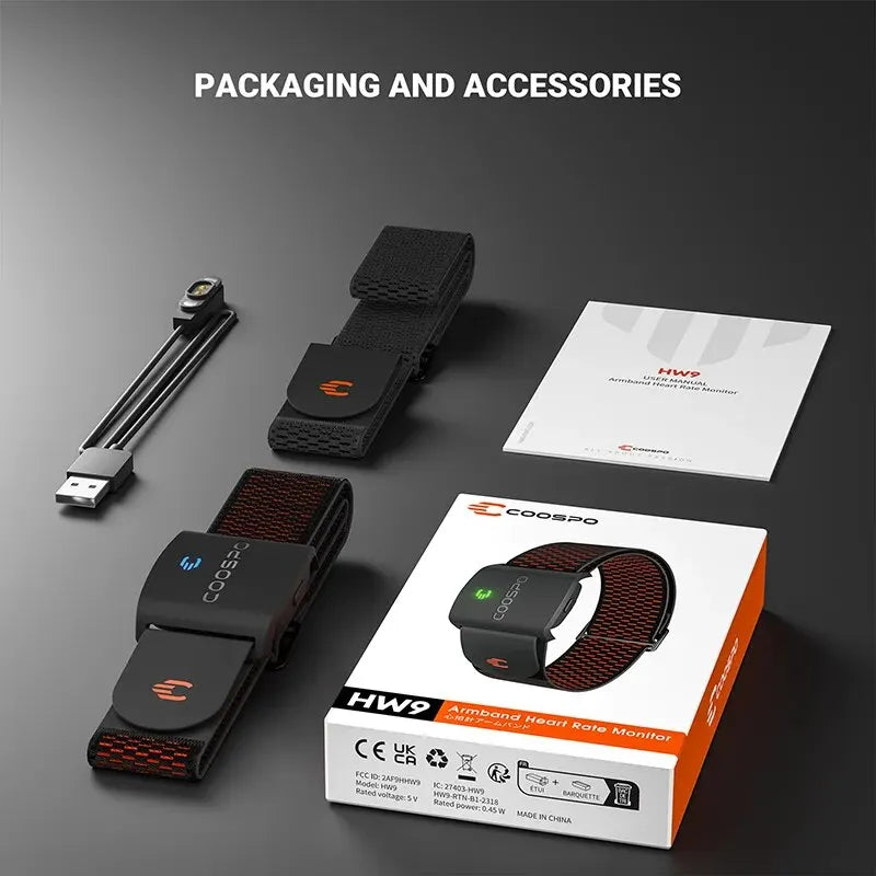 COOSPO HW9 Armband Heart Rate Monitor HR Zones For Peloton