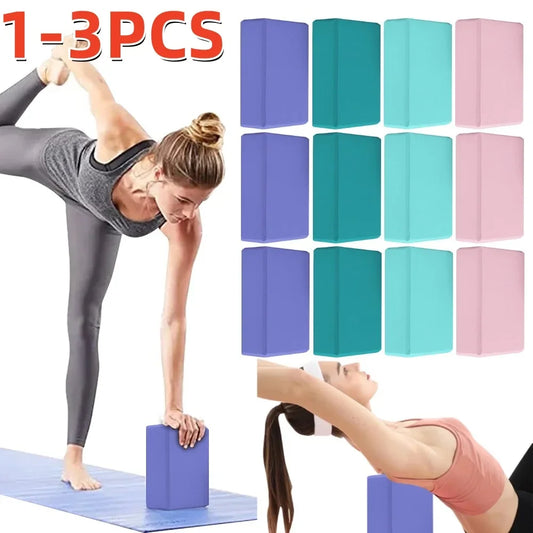 1-3pcs Yoga Building Blocks Cubes Pilates Bricks Reinforcement Mats Sports Supplies Exercise Home Exercise Equipment Fitness Eva