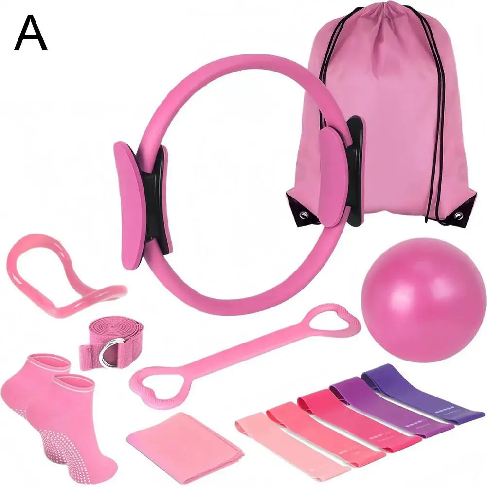 Yoga Circle Gym Set With Pilates Ring Ball And Bands For Home Workout