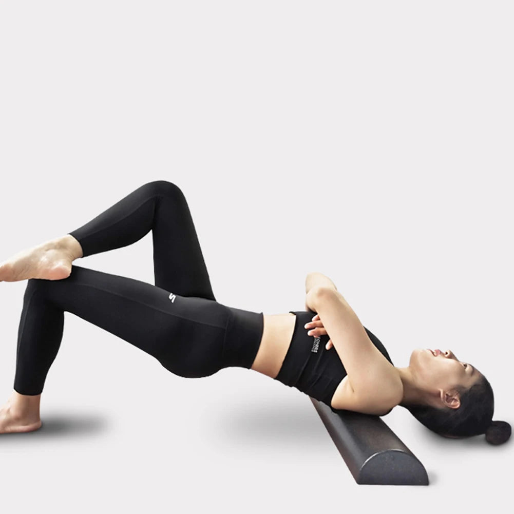 Half Round Fitness Muscle Foam Roller Muscle Relaxation Gymnastic Massager Roller Foam Massage Roller Stick for Pilates Sport