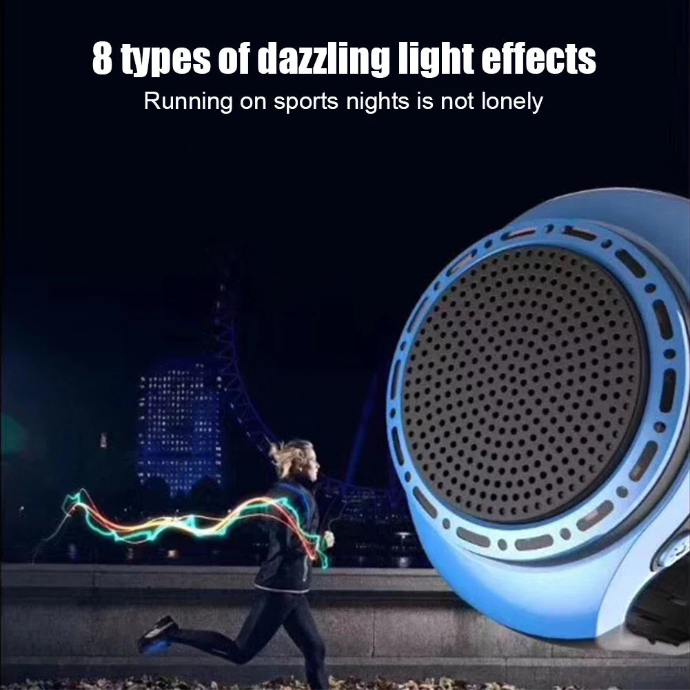 USB Rechargeable Wrist Watch Speaker Cool Lighting Bluetooth-compatible Portable Bicycle Audio Music FM Radio Box