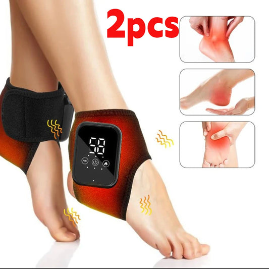 Electric Heat And Vibration Ankle Massager With Infrared Therapy