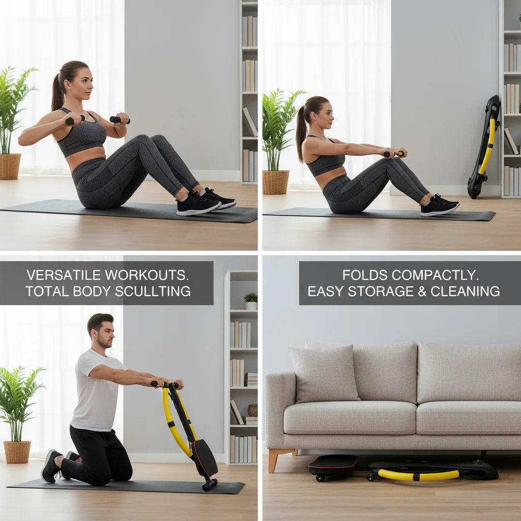 Ab Machine For Home Gym With LCD Display And Levels
