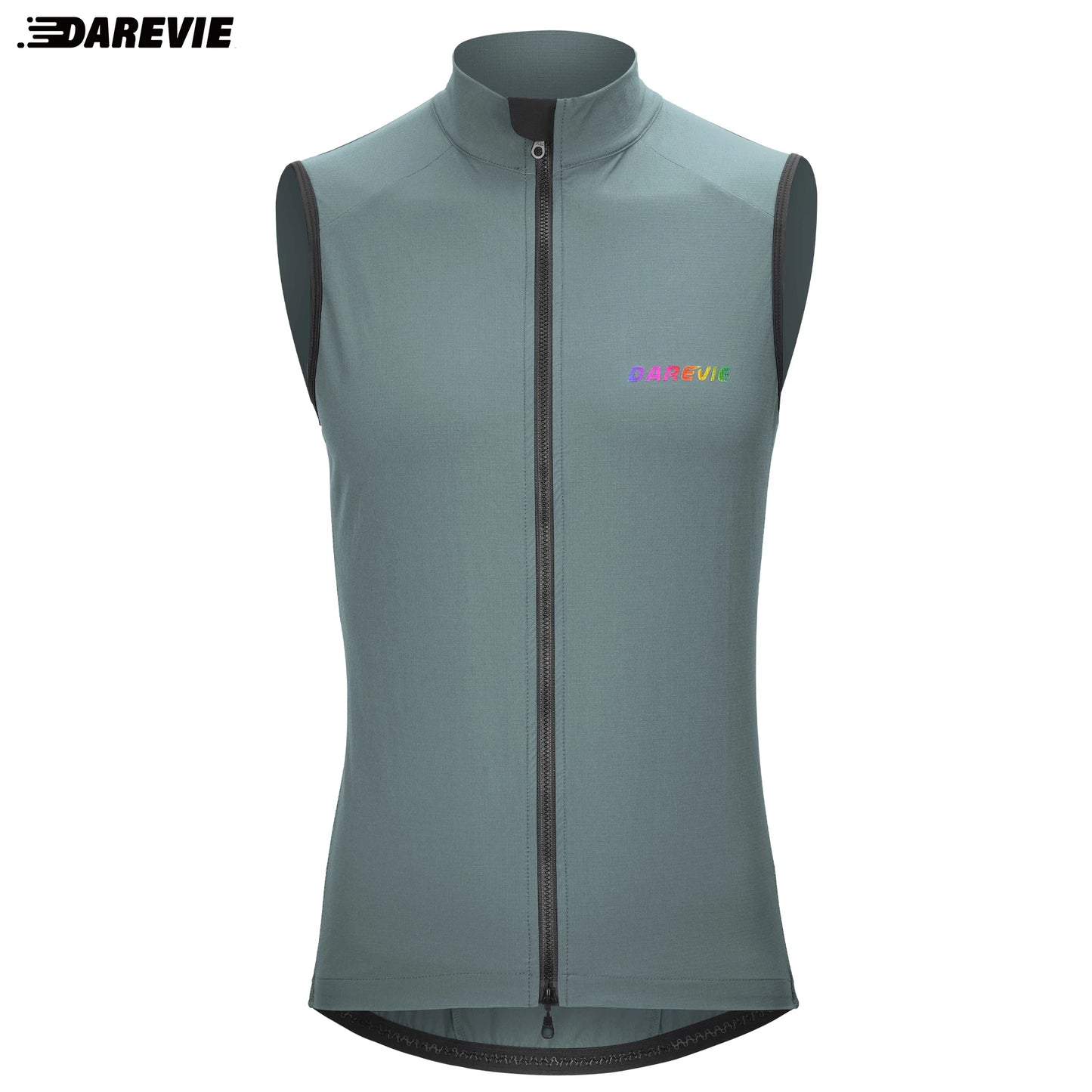 DAREVIE Windproof Cycling Vest Waterproof With Back Zipper Pockets