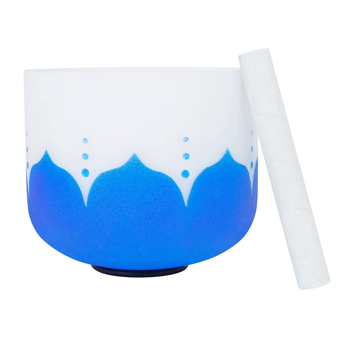 13 Inch Note D Crystal Singing Bowl Meditation Sheepskin Crystal Lotus Singing Bowl Frosted Therapy Crystal Sound Stick